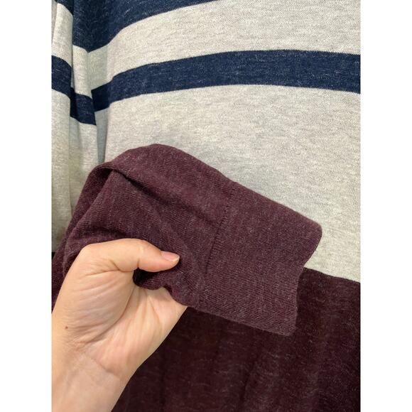 Banana Republic Organic Cotton Stripe Crewneck Sweater Men L - Picture 4 of 6